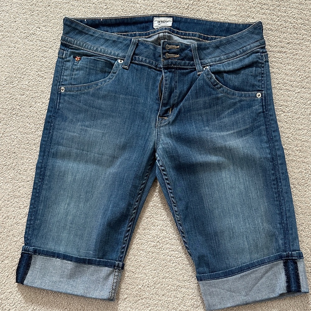 Hudson Classic Women's Dark Blue Denim Bermuda Shorts